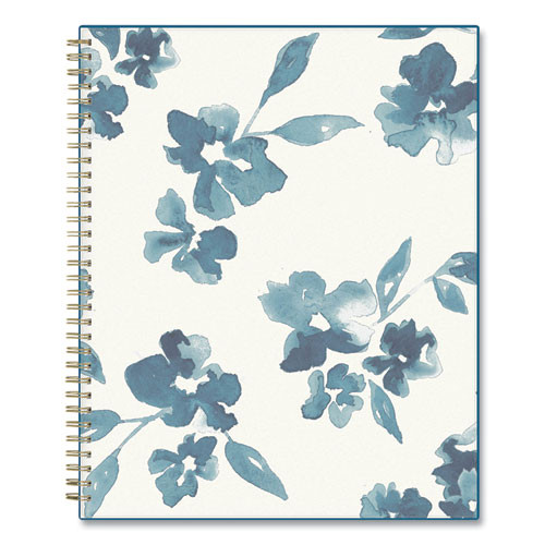 Bakah Blue Weekly/monthly Planner, Floral Artwork, 11 X 8.5, Blue/white Cover, 12-month (jan To Dec): 2025 Bakah Blue Weekly/monthly Planner, Floral Artwork, 11 X 8.5, Blue/white Cover, 12-month (jan To Dec): 2025