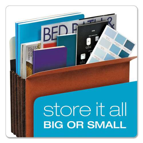 Heavy-duty File Pockets, 5.25" Expansion, Letter Size, Redrope, 10/box Heavy-duty File Pockets, 5.25" Expansion, Letter Size, Redrope, 10/box
