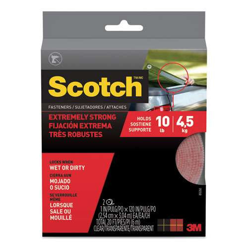 Extreme Fasteners, 1" X 4 Ft, Clear, 2/pack Extreme Fasteners, 1" X 4 Ft, Clear, 2/pack