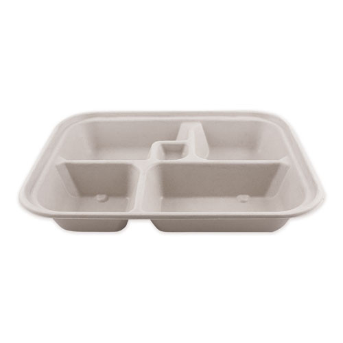 Pla Lids For Trsc60 Fiber Containers, 7.8 X 10.2 X 0.5, Clear, 400/carton