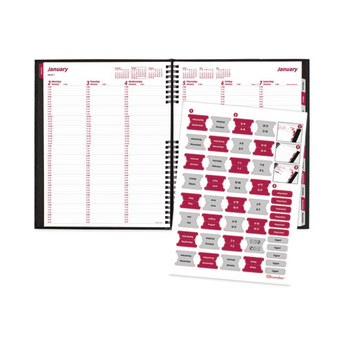 Coilpro Weekly Appointment Book In Columnar Format, 11 X 8.5, Black Lizard-look Cover, 12-month (jan To Dec): 2025 Coilpro Weekly Appointment Book In Columnar Format, 11 X 8.5, Black Lizard-look Cover, 12-month (jan To Dec): 2025