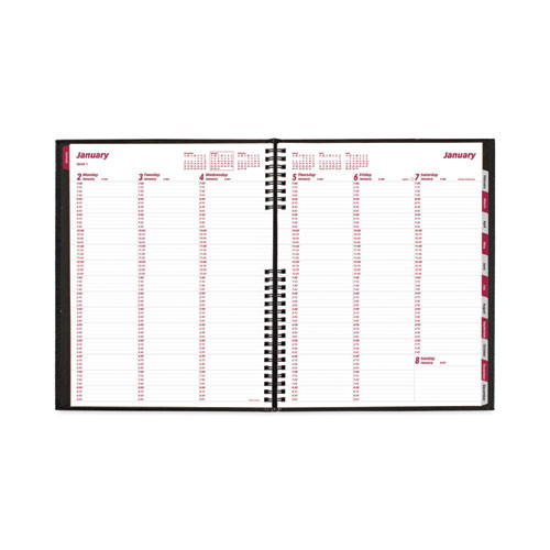 Coilpro Weekly Appointment Book In Columnar Format, 11 X 8.5, Black Lizard-look Cover, 12-month (jan To Dec): 2025 Coilpro Weekly Appointment Book In Columnar Format, 11 X 8.5, Black Lizard-look Cover, 12-month (jan To Dec): 2025