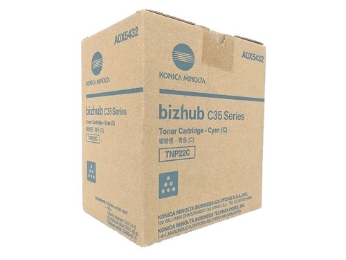 A0X5432 | TNP22C | Original Konica Minolta Toner Cartridge - Cyan A0X5432 | TNP22C | Original Konica Minolta Toner Cartridge - Cyan