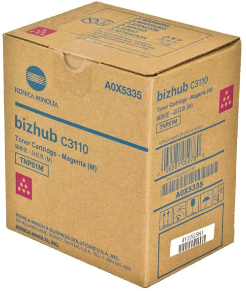 A0X5335 | TNP51M | Original Konica Minolta Toner Cartridge - Magenta A0X5335 | TNP51M | Original Konica Minolta Toner Cartridge - Magenta