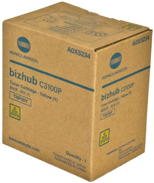 A0X5234 | TNP50Y | Original Konica Minolta Toner Cartridge - Yellow A0X5234 | TNP50Y | Original Konica Minolta Toner Cartridge - Yellow