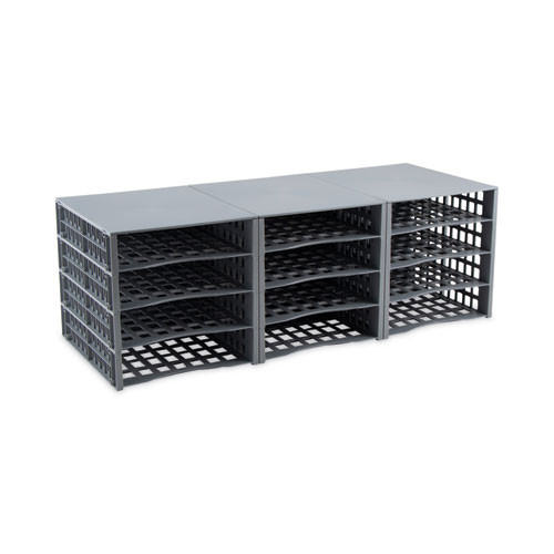 Snap Configurable Tray System, 12 Sections, 22.75 X 9.75 X 13, Gray Snap Configurable Tray System, 12 Sections, 22.75 X 9.75 X 13, Gray