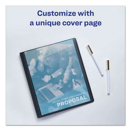 Lay Flat View Report Cover, Flexible Fastener, 0.5" Capacity, 8.5 X 11, Clear/gray Lay Flat View Report Cover, Flexible Fastener, 0.5" Capacity, 8.5 X 11, Clear/gray
