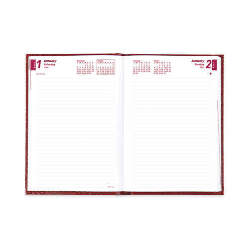 Daily/monthly Planner, 8.25 X 5.75, Red Cover, 12-month (jan To Dec): 2025 Daily/monthly Planner, 8.25 X 5.75, Red Cover, 12-month (jan To Dec): 2025