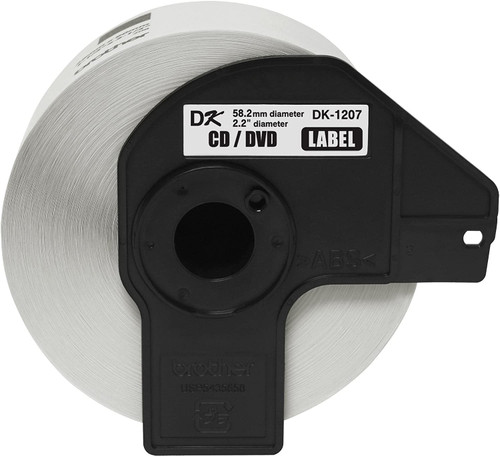 DK-1207 | Original Brother CD / DVD Film Paper Labels - White DK-1207 | Original Brother CD / DVD Film Paper Labels - White