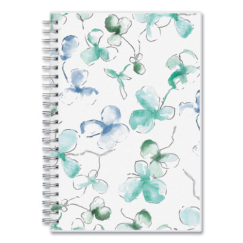 Lindley Weekly/monthly Planner, Lindley Floral Artwork, 8 X 5, White/blue/green Cover, 12-month (jan To Dec): 2024 Lindley Weekly/monthly Planner, Lindley Floral Artwork, 8 X 5, White/blue/green Cover, 12-month (jan To Dec): 2024
