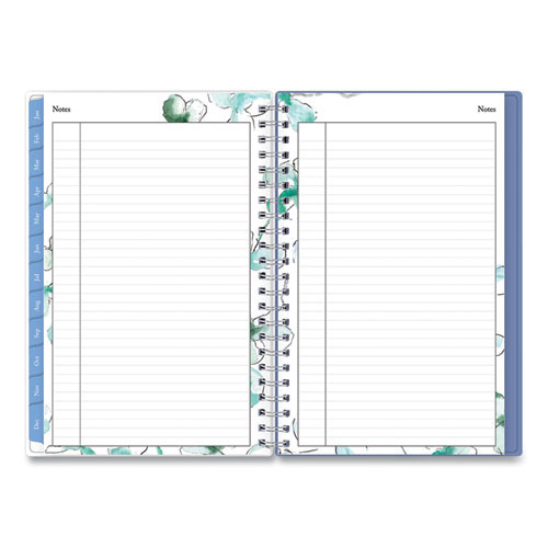 Lindley Weekly/monthly Planner, Lindley Floral Artwork, 8 X 5, White/blue/green Cover, 12-month (jan To Dec): 2024 Lindley Weekly/monthly Planner, Lindley Floral Artwork, 8 X 5, White/blue/green Cover, 12-month (jan To Dec): 2024