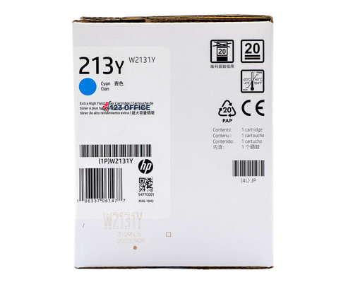 W2131Y | HP 213Y | Original HP Extra High-Yield Toner Cartridge - Cyan W2131Y | HP 213Y | Original HP Extra High-Yield Toner Cartridge - Cyan
