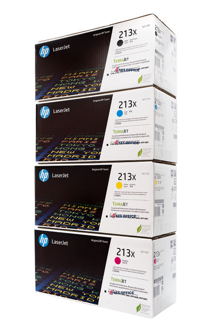 HP 213X SET | W2130X, W2131X, W2132X, W2133X | Original HP High-Yield Toner Cartridge - Black, Cyan, Yellow, Magenta HP 213X SET | W2130X, W2131X, W2132X, W2133X | Original HP High-Yield Toner Cartridge - Black, Cyan, Yellow, Magenta