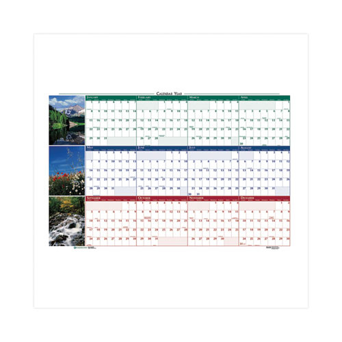Earthscapes Recycled Reversible/erasable Yearly Wall Calendar, Nature Photos, 32 X 48, White Sheets, 12-month (jan-dec): 2026 Earthscapes Recycled Reversible/erasable Yearly Wall Calendar, Nature Photos, 32 X 48, White Sheets, 12-month (jan-dec): 2026