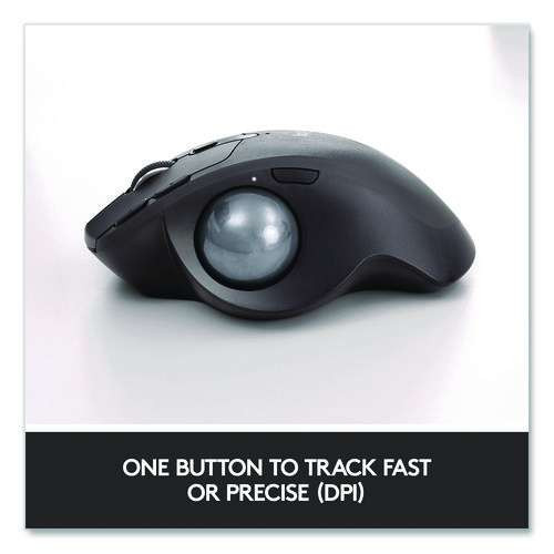 Mx Ergo Plus Advanced Wireless Trackball Mouse, 2.4 Ghz Frequency/33 Ft Wireless Range, Right Hand Use, Black Mx Ergo Plus Advanced Wireless Trackball Mouse, 2.4 Ghz Frequency/33 Ft Wireless Range, Right Hand Use, Black