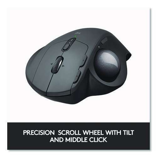 Mx Ergo Plus Advanced Wireless Trackball Mouse, 2.4 Ghz Frequency/33 Ft Wireless Range, Right Hand Use, Black Mx Ergo Plus Advanced Wireless Trackball Mouse, 2.4 Ghz Frequency/33 Ft Wireless Range, Right Hand Use, Black