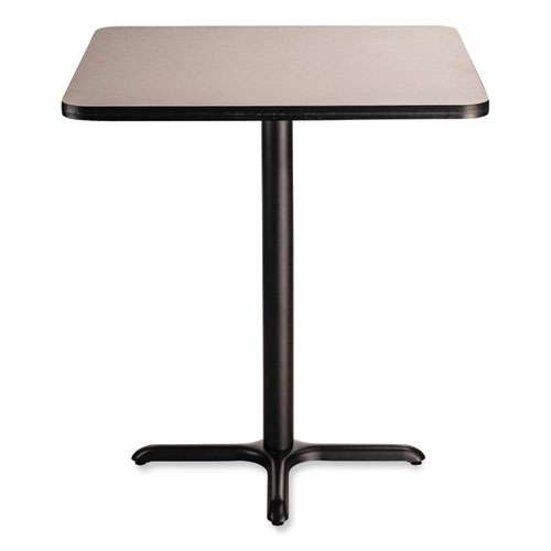 Cafe Table, 36w X 36d X 42h, Square Top/x-base, Gray Nebula Top, Black Base Cafe Table, 36w X 36d X 42h, Square Top/x-base, Gray Nebula Top, Black Base