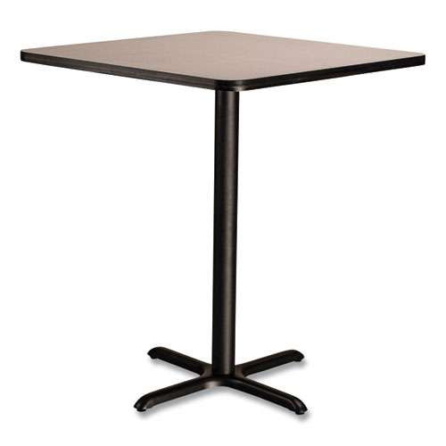 Cafe Table, 36w X 36d X 42h, Square Top/x-base, Gray Nebula Top, Black Base Cafe Table, 36w X 36d X 42h, Square Top/x-base, Gray Nebula Top, Black Base