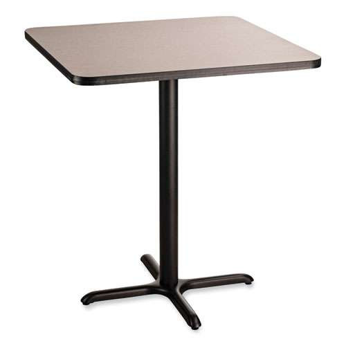 Cafe Table, 36w X 36d X 42h, Square Top/x-base, Gray Nebula Top, Black Base Cafe Table, 36w X 36d X 42h, Square Top/x-base, Gray Nebula Top, Black Base
