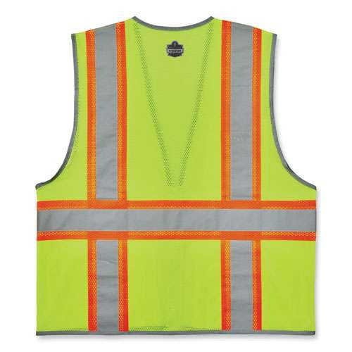 Glowear 8246z-s Single Size Class 2 Two-tone Mesh Vest, Polyester, 2x-large, Lime Glowear 8246z-s Single Size Class 2 Two-tone Mesh Vest, Polyester, 2x-large, Lime