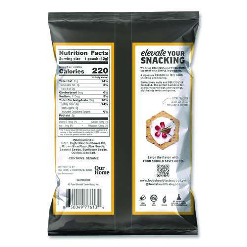 Tortilla Chips, Multigrain With Sea Salt, 1.5 Oz, 24/carton Tortilla Chips, Multigrain With Sea Salt, 1.5 Oz, 24/carton