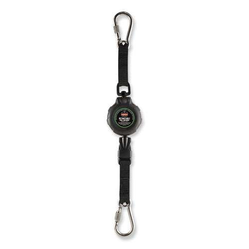 Squids 3000 Retractable Tool Lanyard With Carabiner Anchor, 1 Lb Working Capacity, 48" Long, Black Squids 3000 Retractable Tool Lanyard With Carabiner Anchor, 1 Lb Working Capacity, 48" Long, Black