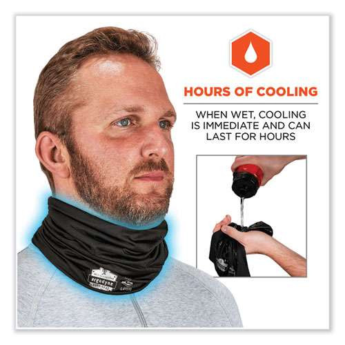 Chill-its 6489 2-layer Cooling Performance Knit Multi-band, Polyester/spandex, Small/medium, Black Chill-its 6489 2-layer Cooling Performance Knit Multi-band, Polyester/spandex, Small/medium, Black