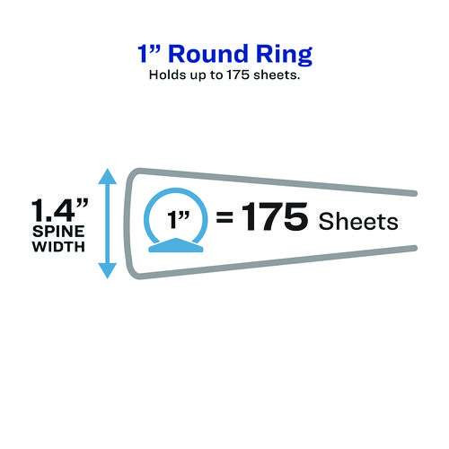 Flexi-view Binder With Round Rings, 3 Rings, 1" Capacity, 11 X 8.5, Red Flexi-view Binder With Round Rings, 3 Rings, 1" Capacity, 11 X 8.5, Red