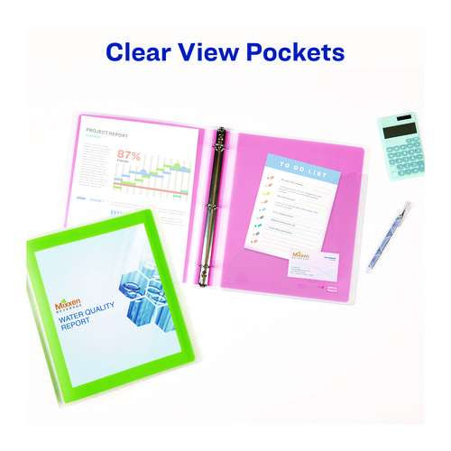 Flexi-view Binder With Round Rings, 3 Rings, 1" Capacity, 11 X 8.5, Red Flexi-view Binder With Round Rings, 3 Rings, 1" Capacity, 11 X 8.5, Red