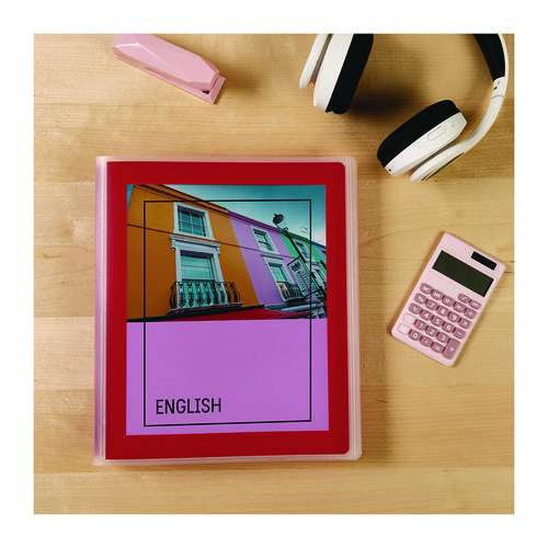 Flexi-view Binder With Round Rings, 3 Rings, 1" Capacity, 11 X 8.5, Red Flexi-view Binder With Round Rings, 3 Rings, 1" Capacity, 11 X 8.5, Red