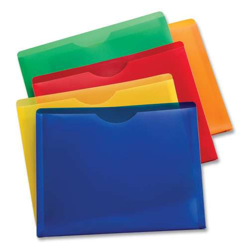 Expanding Poly File Jackets, 1 Section, Straight Tab, Letter Size, Assorted, 10/pack Expanding Poly File Jackets, 1 Section, Straight Tab, Letter Size, Assorted, 10/pack