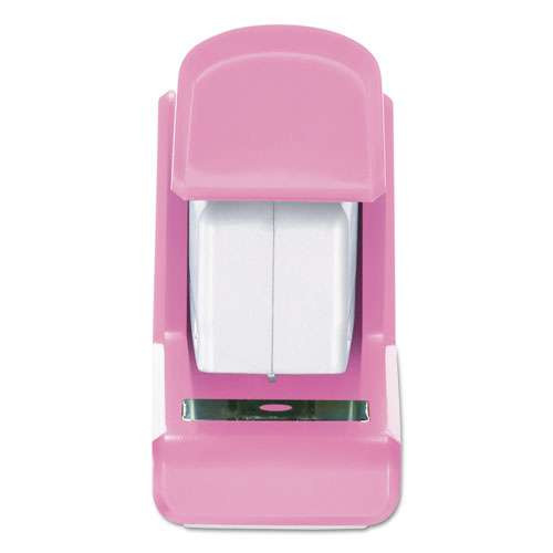 Incourage Spring-powered Compact Stapler With Antimicrobial Protection, 20-sheet Capacity, Pink/gray Incourage Spring-powered Compact Stapler With Antimicrobial Protection, 20-sheet Capacity, Pink/gray