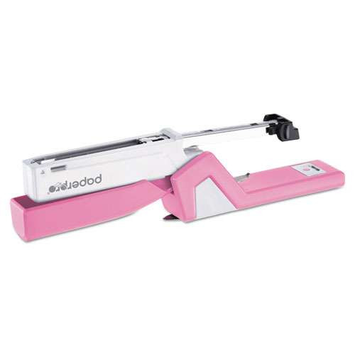 Incourage Spring-powered Compact Stapler With Antimicrobial Protection, 20-sheet Capacity, Pink/gray Incourage Spring-powered Compact Stapler With Antimicrobial Protection, 20-sheet Capacity, Pink/gray