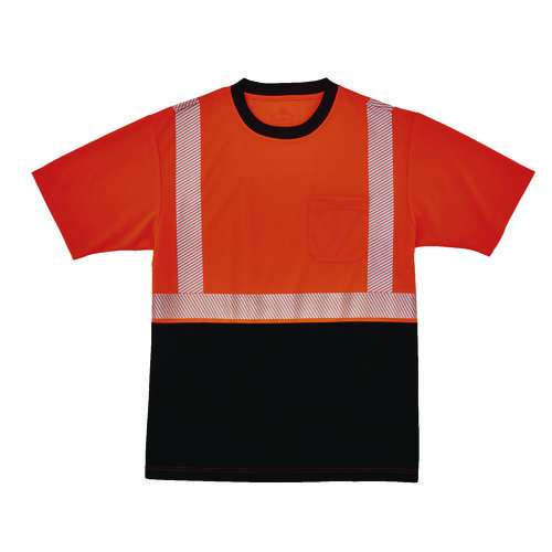 Glowear 8280bk Class 2 Performance T-shirt With Black Bottom, 7x-large Long, Orange Glowear 8280bk Class 2 Performance T-shirt With Black Bottom, 7x-large Long, Orange
