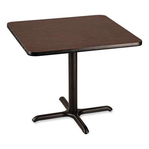 Cafe Table, 36w X 36d X 30h, Square Top/x-base, Mahogany Top, Black Base Cafe Table, 36w X 36d X 30h, Square Top/x-base, Mahogany Top, Black Base