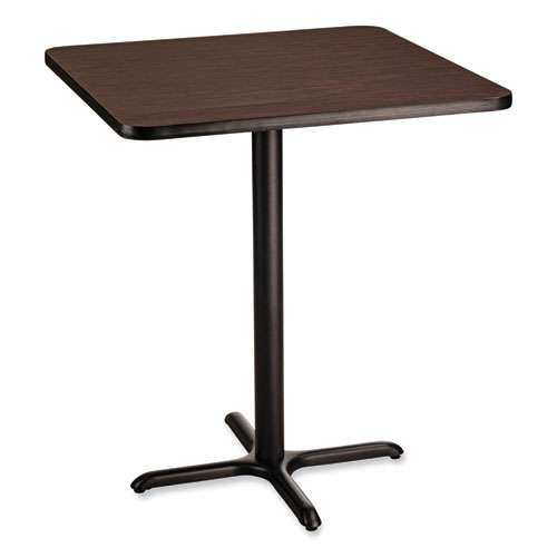 Cafe Table, 36w X 36d X 30h, Square Top/x-base, Mahogany Top, Black Base Cafe Table, 36w X 36d X 30h, Square Top/x-base, Mahogany Top, Black Base