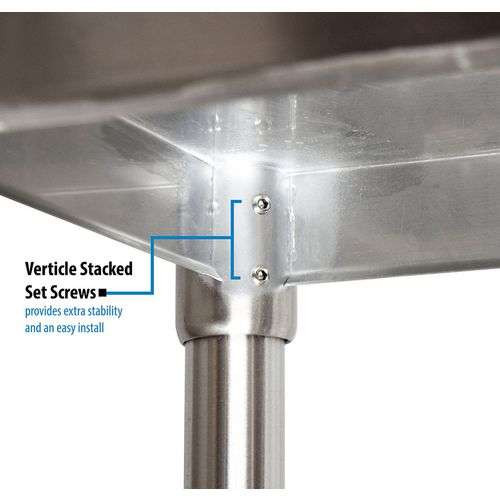 Stainless Steel 5" Riser Top Tables, 48w X 30d X 39.75h, Silver, 2/pallet Stainless Steel 5" Riser Top Tables, 48w X 30d X 39.75h, Silver, 2/pallet