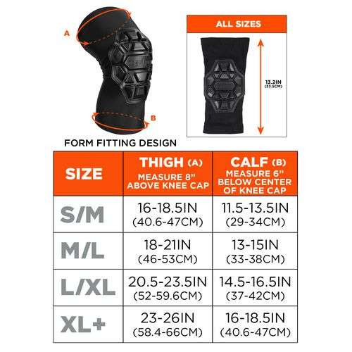 Proflex 550 Padded Knee Sleeves With 3-layer Foam Cap, Slip-on, Large/x-large, Black, Pair Proflex 550 Padded Knee Sleeves With 3-layer Foam Cap, Slip-on, Large/x-large, Black, Pair