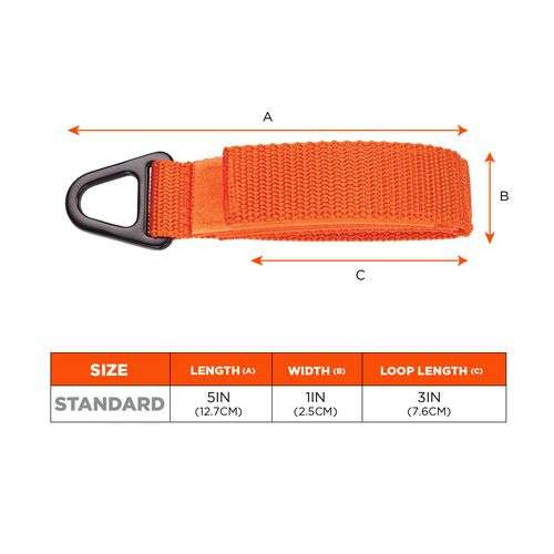 Squids 3172 Anchor Strap Hook And Loop Closure For Tool Tethering, 5 Lb Max Working Capacity, 5" Long, Orange, 2/pack Squids 3172 Anchor Strap Hook And Loop Closure For Tool Tethering, 5 Lb Max Working Capacity, 5" Long, Orange, 2/pack
