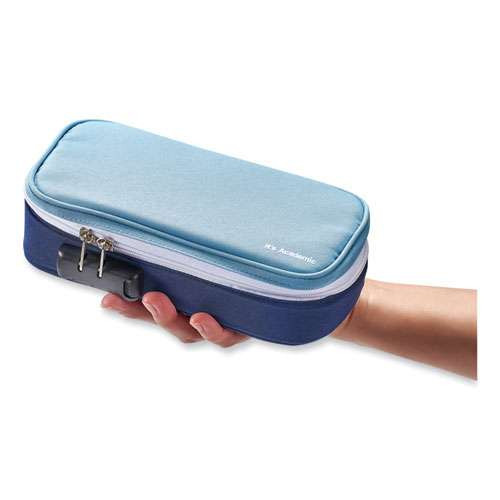 It's Academic Locking Pencil Case, 2 Compartments, 4.75" X 2.5" X 2.5", Assorted Colors, 2/pack It's Academic Locking Pencil Case, 2 Compartments, 4.75" X 2.5" X 2.5", Assorted Colors, 2/pack