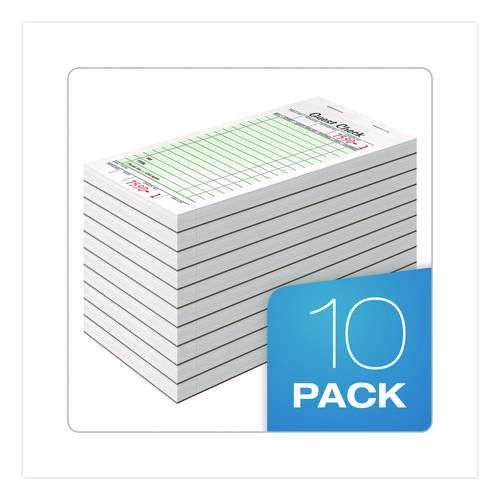 One-part Guest Check Pad With Perforated Stub, One-part (no Copies), 3.4 X 6.25, 50 Forms/pad, 10 Pads/pack One-part Guest Check Pad With Perforated Stub, One-part (no Copies), 3.4 X 6.25, 50 Forms/pad, 10 Pads/pack