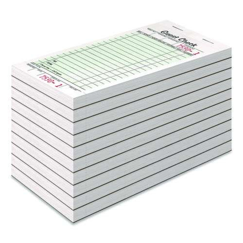 One-part Guest Check Pad With Perforated Stub, One-part (no Copies), 3.4 X 6.25, 50 Forms/pad, 10 Pads/pack One-part Guest Check Pad With Perforated Stub, One-part (no Copies), 3.4 X 6.25, 50 Forms/pad, 10 Pads/pack