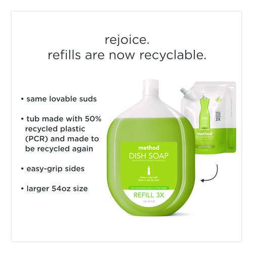 Dish Soap Refill, Lime And Sea Salt Scent, 54 Oz Bottle Dish Soap Refill, Lime And Sea Salt Scent, 54 Oz Bottle