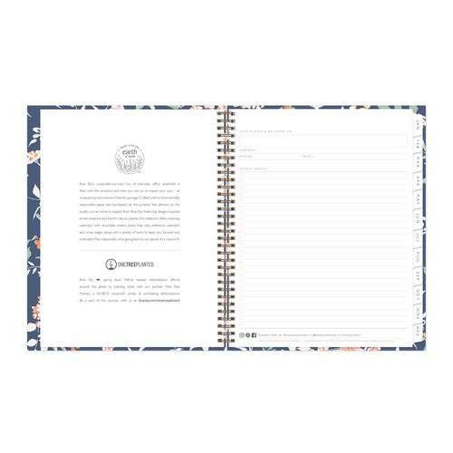 One Tree Planted Effie Weekly/monthly Planner, Floral Artwork, 11" X 8.5", Blue/peach/green Cover, 12-month (jan-dec): 2025 One Tree Planted Effie Weekly/monthly Planner, Floral Artwork, 11" X 8.5", Blue/peach/green Cover, 12-month (jan-dec): 2025