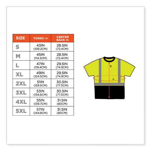 Glowear 8289bk Class 2 Hi-vis T-shirt With Black Bottom, Medium, Lime Glowear 8289bk Class 2 Hi-vis T-shirt With Black Bottom, Medium, Lime