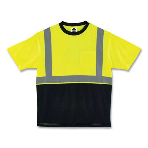 Glowear 8289bk Class 2 Hi-vis T-shirt With Black Bottom, Medium, Lime Glowear 8289bk Class 2 Hi-vis T-shirt With Black Bottom, Medium, Lime