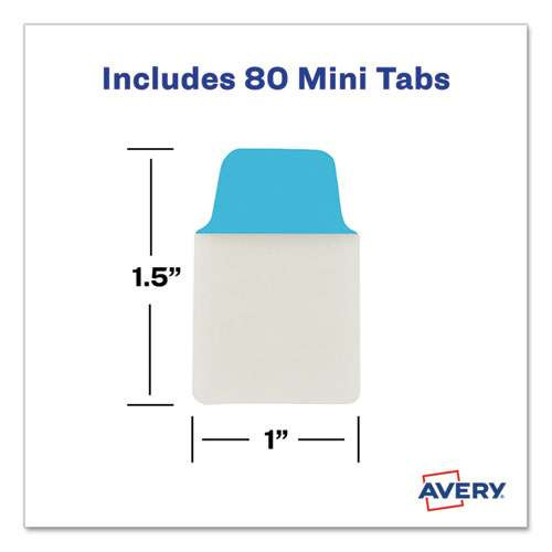 Ultra Tabs Repositionable Mini Tabs, 1/5-cut Tabs, Assorted Primary Colors, 1" Wide, 80/pack Ultra Tabs Repositionable Mini Tabs, 1/5-cut Tabs, Assorted Primary Colors, 1" Wide, 80/pack