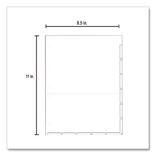Large Tab Chart Divider Sheets, 7-hole Punched, Letter, White, 250/box Large Tab Chart Divider Sheets, 7-hole Punched, Letter, White, 250/box
