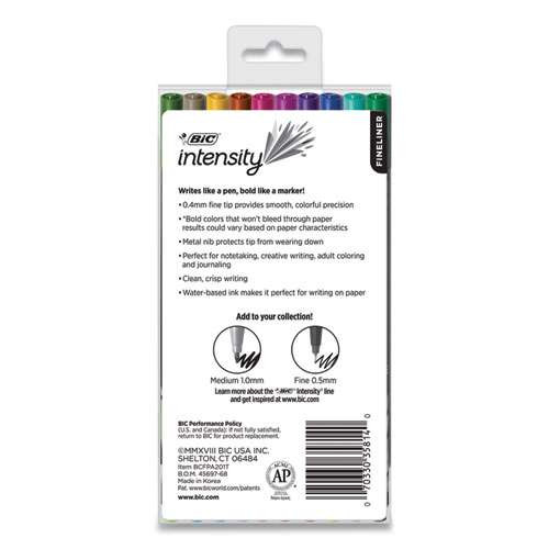 Intensity Porous Point Pen, Stick, Fine 0.4 Mm, Assorted Ink And Barrel Colors, 20/pack