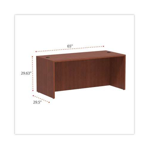 Alera Valencia Series Straight Front Desk Shell, 65" X 29.5" X 29.63", Medium Cherry Alera Valencia Series Straight Front Desk Shell, 65" X 29.5" X 29.63", Medium Cherry